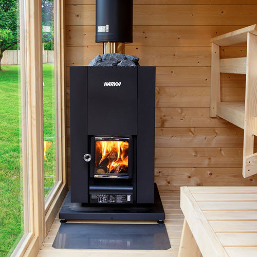 Harvia Linear 18 Compact Black - Linear Series 14.3kW Wood-Burning Sauna Stove — view 3
