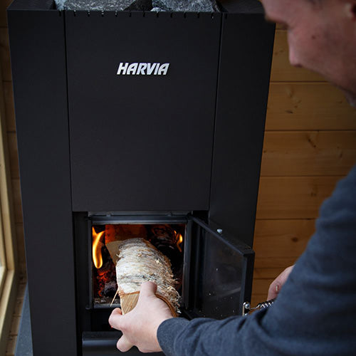 Harvia Linear 18 Compact Black - Linear Series 14.3kW Wood-Burning Sauna Stove — view 5