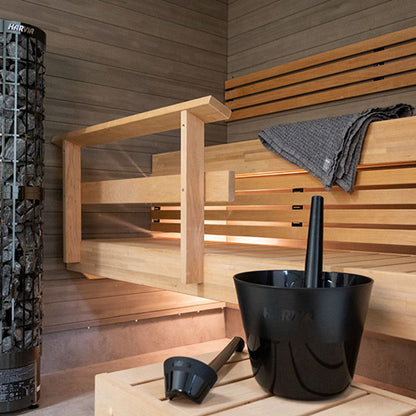 Harvia Click Sauna Bucket & Ladle - Sauna Bucket and Ladle Set, 7L & 200mL, Black — view 2