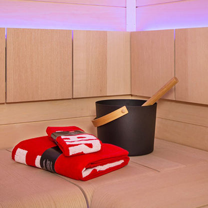 Harvia Bath Towel - Red Sauna Bath Towel, 28x56 — view 4