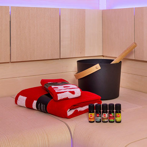 Harvia Hand Towel - Red Sauna Hand Towel, 14x22 — view 2