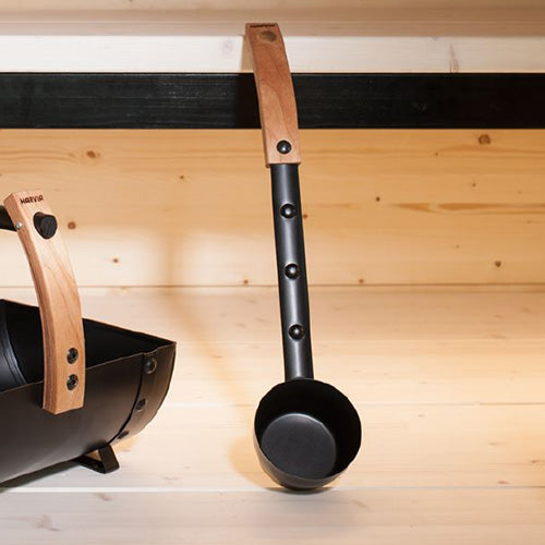 Harvia Legend Sauna Ladle - Sauna Ladle, Black Steel w/Thermo-Aspen — view 3