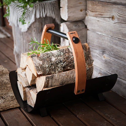 Harvia Legend Firewood Carrier - Wood-Burning Sauna Stove Firewood Carrier, Black — view 2