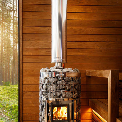 Harvia Sauna Wood Stove Chimney Kit, 1500mm, Stainless Steel — view 2