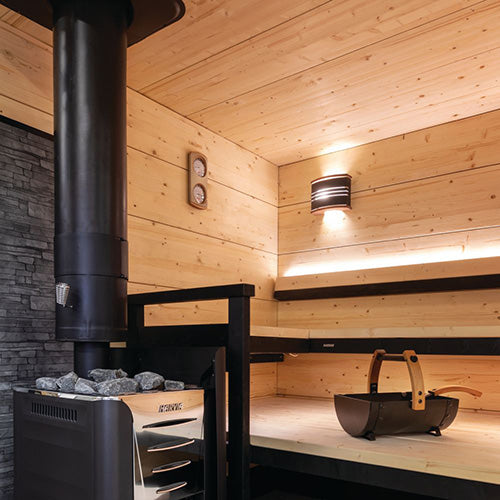 Harvia Sauna Wood Stove Chimney Kit, 1500mm, Black Steel — view 3