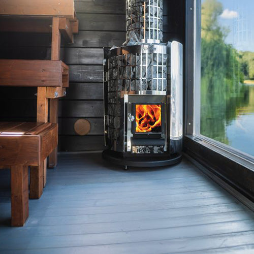 Harvia Protective Bedding Round - Protective Bedding for Harvia Sauna Stoves, Black, Round — view 2