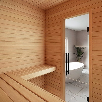 PROSAUNAS Hemlock 1/2x4 VG T&G V2E - Sauna Wood, Vertical Grain, Clear Grade A+, Tongue & Groove, V-Joint on 2 Edges of the Smooth Face, Wall Material — view 2