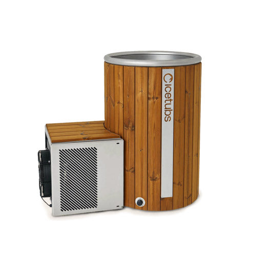 Icetubs IceBarrel - Immersion Tub, Thermowood & Stainless Cold Plunge, 53"L x 31"W x 47"H