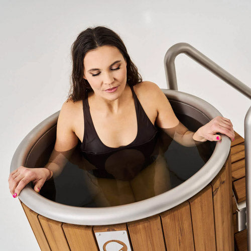 Icetubs IceBarrel - Immersion Tub, Thermowood & Stainless Cold Plunge, 53"L x 31"W x 47"H — view 2