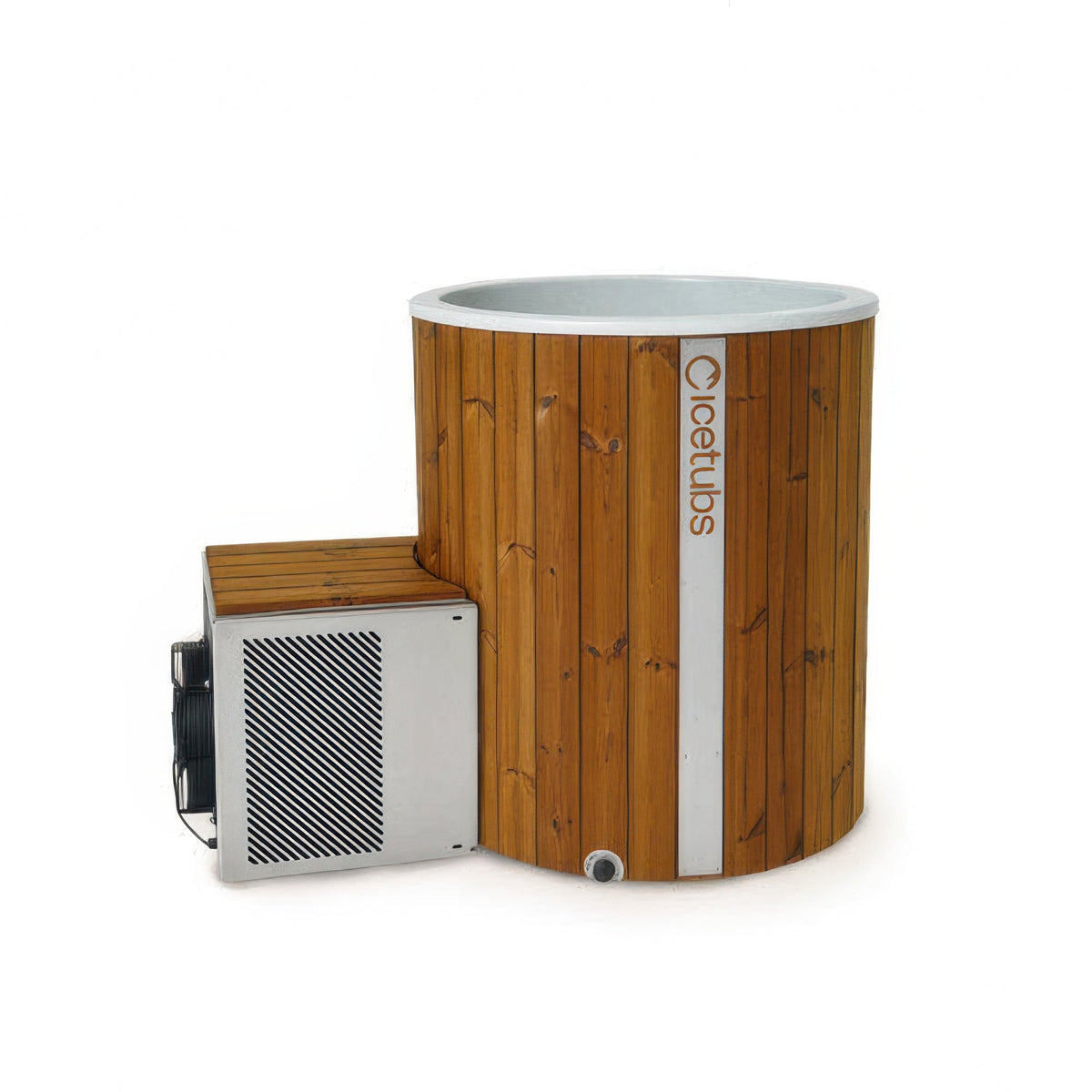 Icetubs IceBarrel XL - Immersion Tub, Thermowood & Fiberglass Cold Plunge, 63"L x 41"W x 47"H