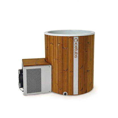 Icetubs IceBarrel XL - Immersion Tub, Thermowood & Fiberglass Cold Plunge, 63"L x 41"W x 47"H