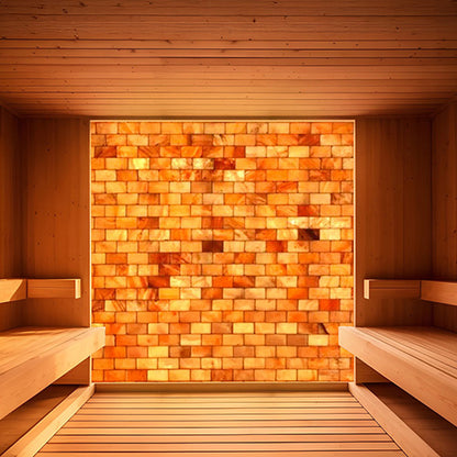 PROSAUNAS Himalayan Salt Wall - Customizable Himalayan Salt Sauna Wall Kit