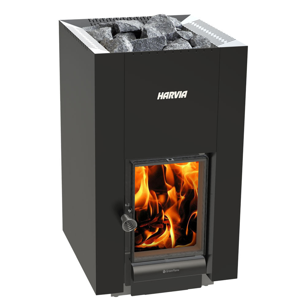 Harvia Linear 22 GreenFlame - Linear Series, 15.7 kW Wood Sauna Stove