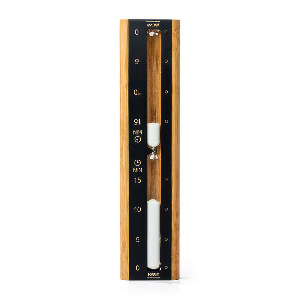 Narvi Black Sand Timer - Sand Timer, Black w/ Birch Frame, 15 Mins.