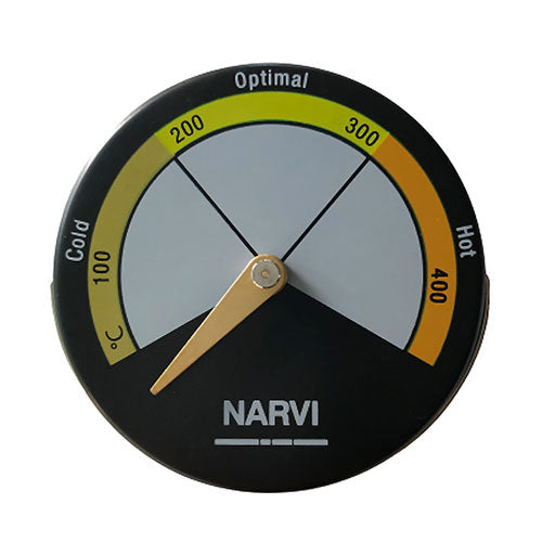 Narvi Smoke Flue Thermometer - Thermometer for Smoke Flue, magnetic