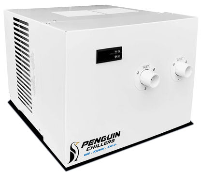 Penguin Chillers 1 HP water chiller angled view