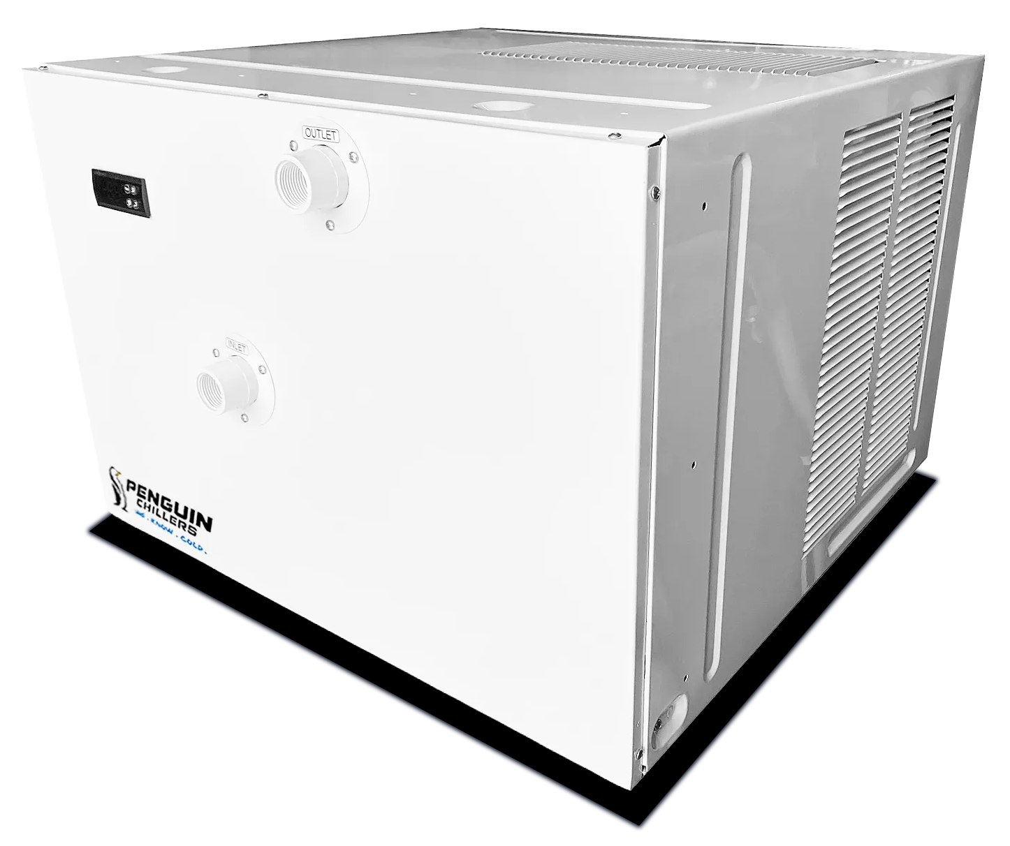 2.5 HP water chiller side view