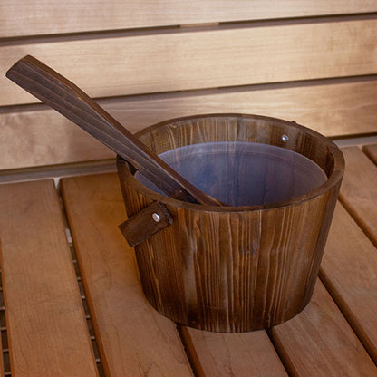 PROSAUNAS Spruce Sauna Pail w/ Ladle - Spruce 1-Gal Sauna Pail w/ Bail Handle and Ladle — view 4
