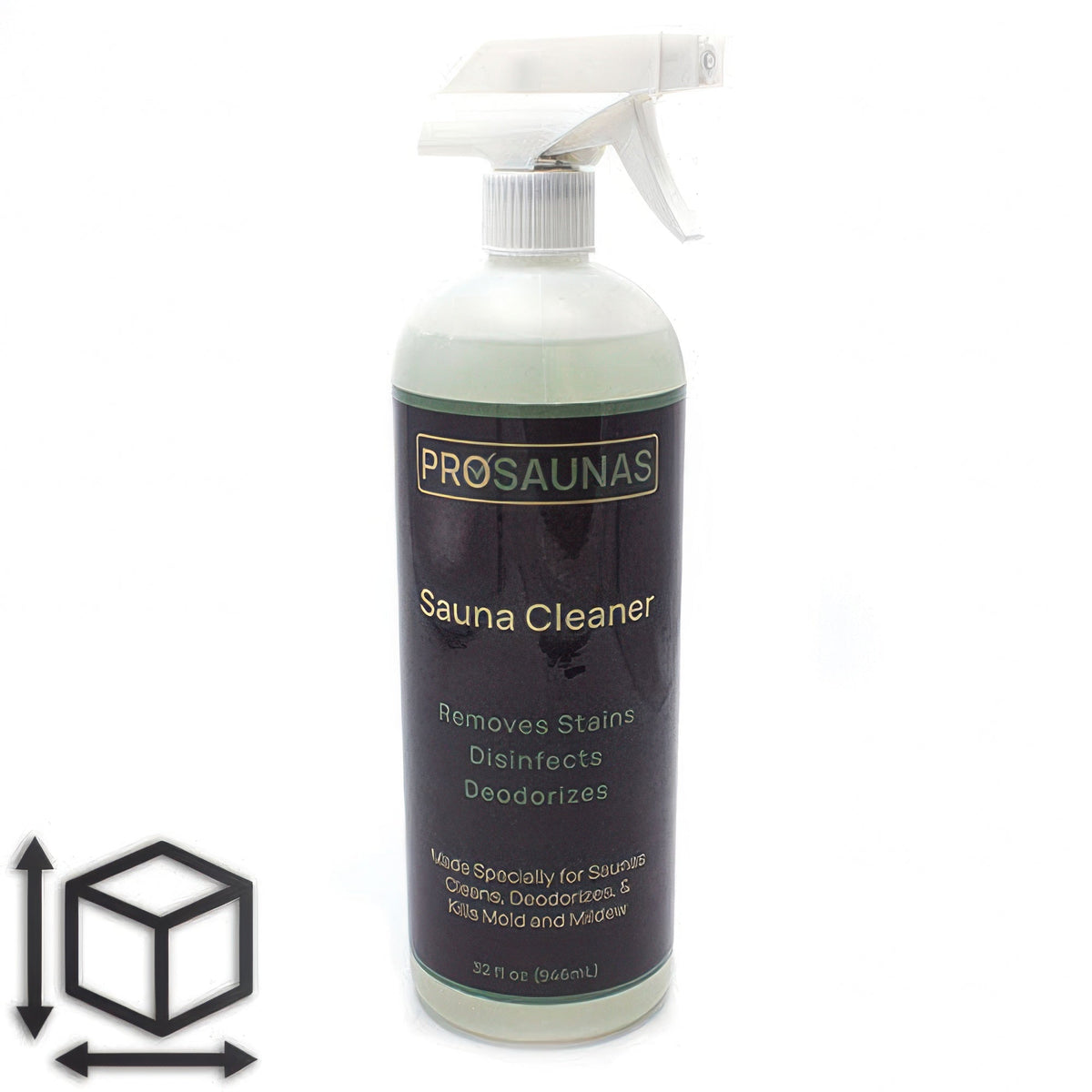 PROSAUNAS Sauna Cleaner - Sauna Wood Cleaner, Disinfectant and Deodorizer