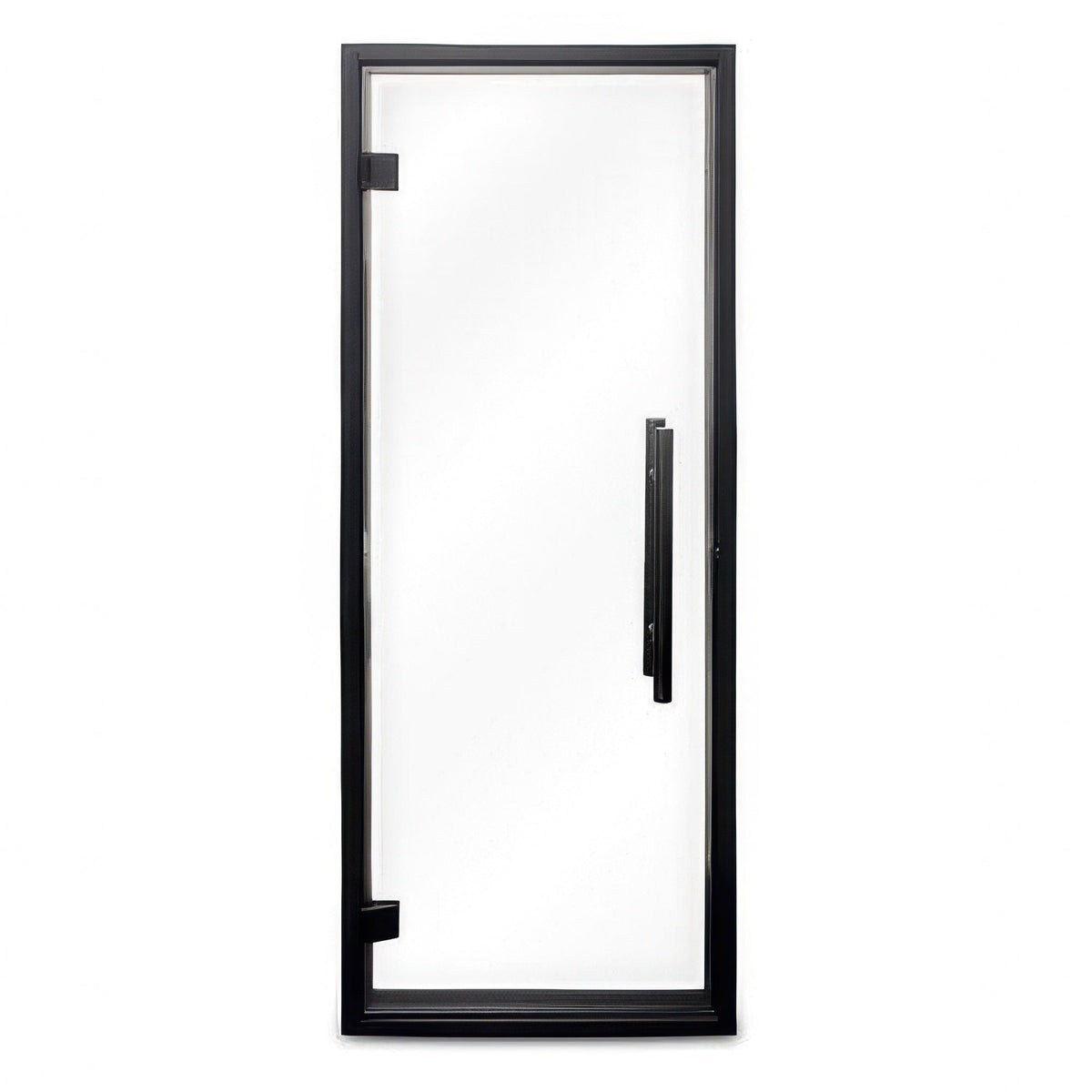 PROSAUNAS Clear Glass Sauna Door 24x73 - Prehung Clear Glass Sauna Door, Black Alder Frame