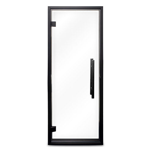 PROSAUNAS Clear Glass Sauna Door 24x73 - Prehung Clear Glass Sauna Door, Black Alder Frame