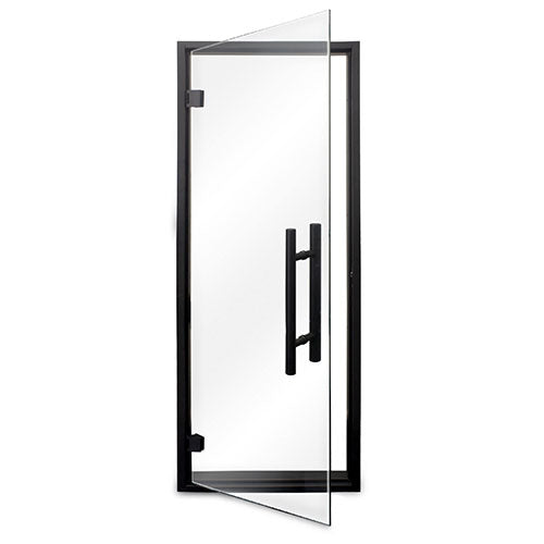 PROSAUNAS Clear Glass Sauna Door 24x73 - Prehung Clear Glass Sauna Door, Black Alder Frame — view 2