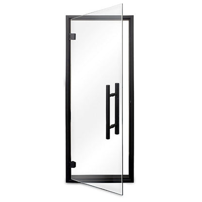 PROSAUNAS Clear Glass Sauna Door 24x73 - Prehung Clear Glass Sauna Door, Black Alder Frame — view 2