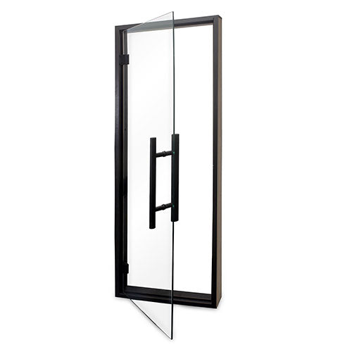 PROSAUNAS Clear Glass Sauna Door 24x73 - Prehung Clear Glass Sauna Door, Black Alder Frame — view 3