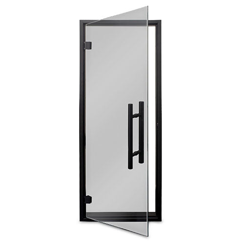 PROSAUNAS Tinted Glass Sauna Door 24x73 - Prehung Tinted Glass Sauna Door, Black Alder Frame — view 2