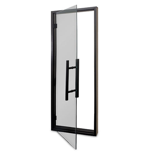 PROSAUNAS Tinted Glass Sauna Door 24x73 - Prehung Tinted Glass Sauna Door, Black Alder Frame — view 3
