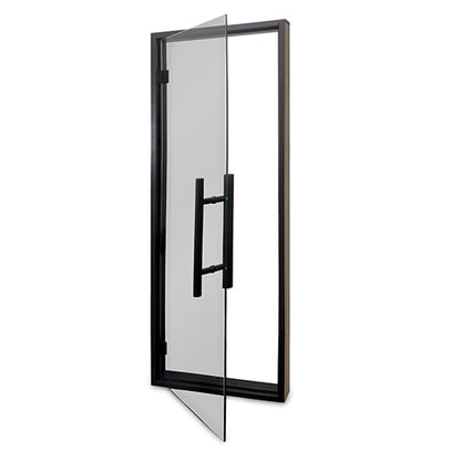 PROSAUNAS Tinted Glass Sauna Door 24x73 - Prehung Tinted Glass Sauna Door, Black Alder Frame — view 3