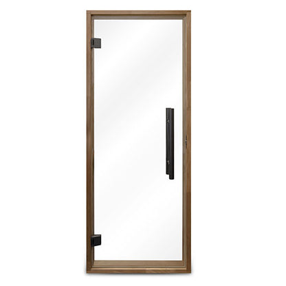 PROSAUNAS Clear Glass Sauna Door 24x73 - Prehung Clear Glass Sauna Door, Thermo-Aspen Frame