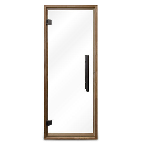 PROSAUNAS Clear Glass Sauna Door 24x73 - Prehung Clear Glass Sauna Door, Thermo-Aspen Frame