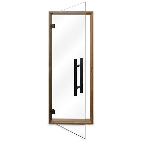 PROSAUNAS Clear Glass Sauna Door 24x73 - Prehung Clear Glass Sauna Door, Thermo-Aspen Frame — view 2
