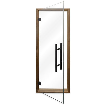 PROSAUNAS Clear Glass Sauna Door 24x73 - Prehung Clear Glass Sauna Door, Thermo-Aspen Frame — view 2