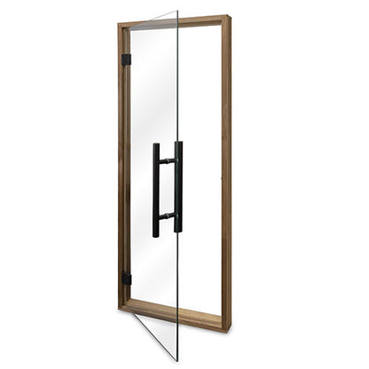 PROSAUNAS Clear Glass Sauna Door 24x73 - Prehung Clear Glass Sauna Door, Thermo-Aspen Frame — view 3