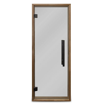 PROSAUNAS Tinted Glass Sauna Door 24x73 - Prehung Tinted Glass Sauna Door, Thermo-Aspen Frame