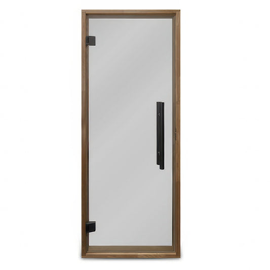 PROSAUNAS Tinted Glass Sauna Door 24x73 - Prehung Tinted Glass Sauna Door, Thermo-Aspen Frame