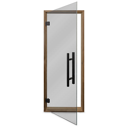 PROSAUNAS Tinted Glass Sauna Door 24x73 - Prehung Tinted Glass Sauna Door, Thermo-Aspen Frame — view 2
