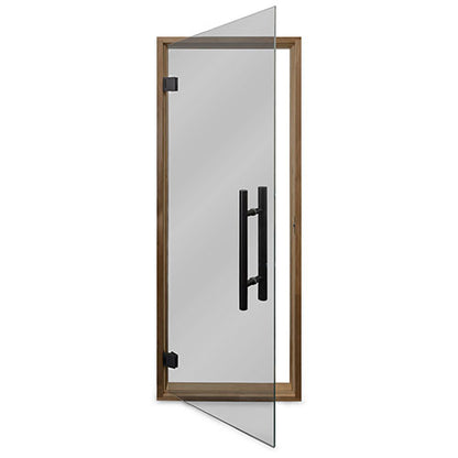 PROSAUNAS Tinted Glass Sauna Door 24x73 - Prehung Tinted Glass Sauna Door, Thermo-Aspen Frame — view 2