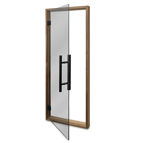 PROSAUNAS Tinted Glass Sauna Door 24x73 - Prehung Tinted Glass Sauna Door, Thermo-Aspen Frame — view 3