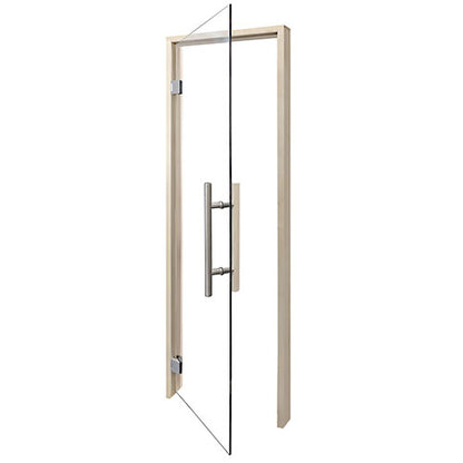 PROSAUNAS Clear Glass Sauna Door 24x81 - Prehung Clear Glass Sauna Door, Aspen — view 3