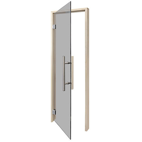 PROSAUNAS Tinted Glass Sauna Door 24x81 - Prehung Tinted Glass Sauna Door, Aspen — view 3