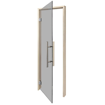 PROSAUNAS Tinted Glass Sauna Door 24x81 - Prehung Tinted Glass Sauna Door, Aspen — view 3