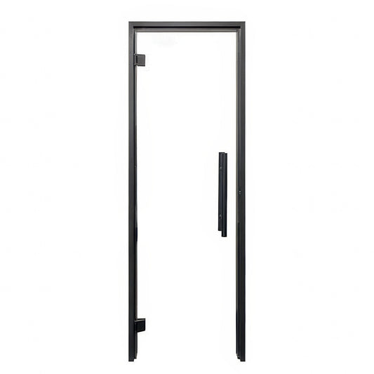 PROSAUNAS Clear Glass Sauna Door 24x81 - Prehung Clear Glass Sauna Door, Black Alder