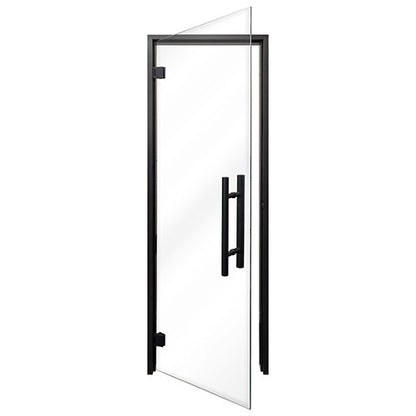 PROSAUNAS Clear Glass Sauna Door 24x81 - Prehung Clear Glass Sauna Door, Black Alder — view 2