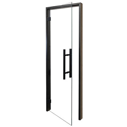 PROSAUNAS Clear Glass Sauna Door 24x81 - Prehung Clear Glass Sauna Door, Black Alder — view 3