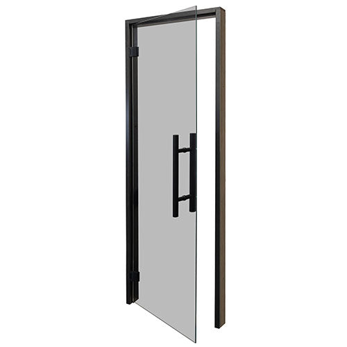 PROSAUNAS Tinted Glass Sauna Door 24x81 - Prehung Tinted Glass Sauna Door, Black Alder — view 3
