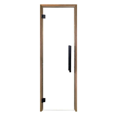 PROSAUNAS Clear Glass Sauna Door 24x81 - Prehung Clear Glass Sauna Door, Thermo-Aspen