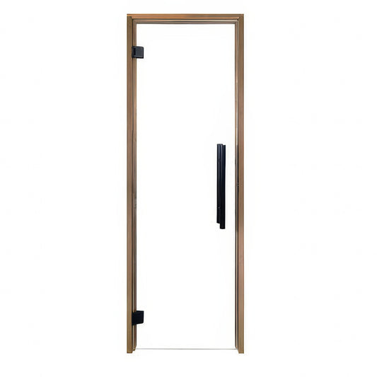 PROSAUNAS Clear Glass Sauna Door 24x81 - Prehung Clear Glass Sauna Door, Thermo-Aspen